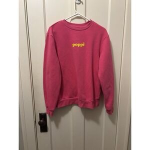 Poppi Sweatshirt Womens XS Pink Crewneck Fonic Flavor Forever Graphic Pullover